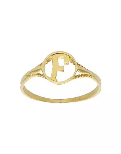 Bague Initiale en Or 18K Personnalisable