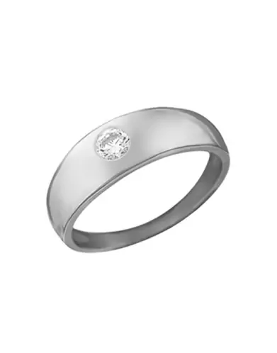 Bague Jonc en Or Massif avec Oxyde de Zirconium Taille M Personnalisable