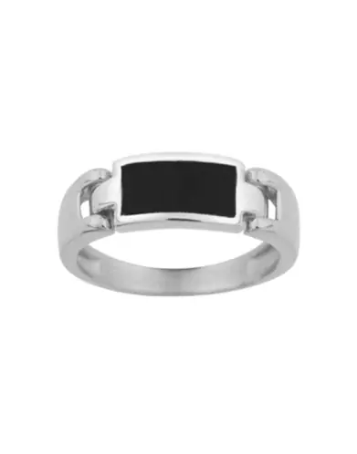 Bague Onyx Maxime Moderne Bicolore