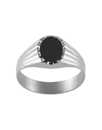 Chevalière Onyx Olivia Contour Godrons