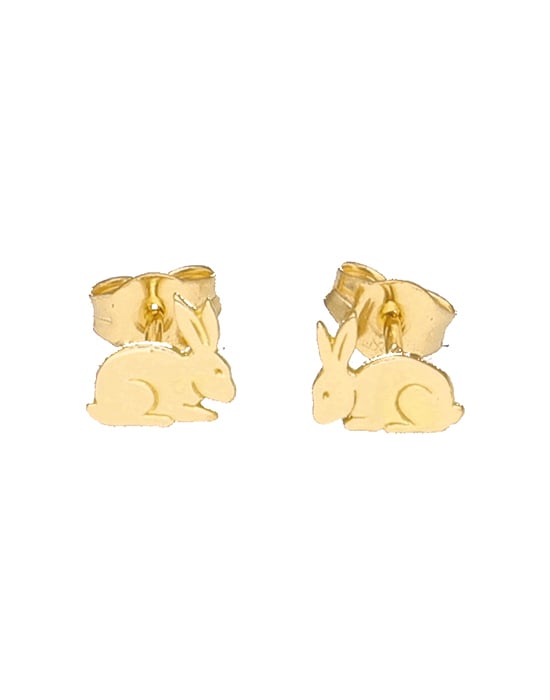 Boucles d'Oreilles Enfant Lapin en Or