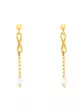 Boucles d'Oreilles Pendant motif Infini et Perle