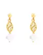 Boucles d'Oreilles Pendantes Filigrane et Nacre