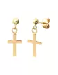 Boucles d'Oreilles Croix en Or