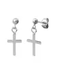 Boucles d'Oreilles Croix en Or