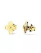 Boucles d'Oreilles Puce Fleurs et Diamant en Or