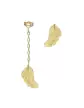 Boucles d'Oreilles Asymétriques Plume en Or