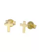 Boucles d'Oreilles Puce Croix en Or
