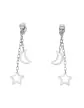 Boucles d'oreilles Pendantes Lune et Étoile