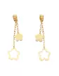 Boucles d'Oreilles Pendantes Fleurs en O