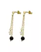 Boucles d'Oreilles Pendantes en Or 18K avec Pierres Fines - Mistinguette