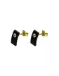 Boucles d'Oreilles Onyx avec Diamant