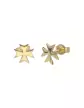 Boucles d'Oreilles Puce Croix de Malte en Or