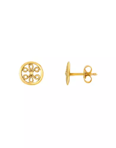 Boucles d'Oreilles Puce motif rond Filigrane