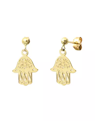 Boucles d'Oreilles Main de Fatma en Or
