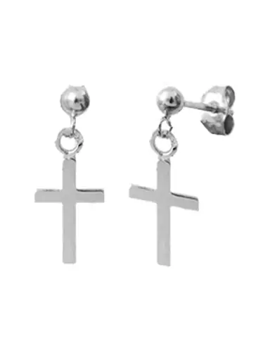 Boucles d'Oreilles Croix en Or