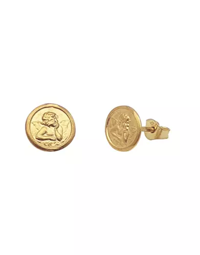 Boucles d'Oreilles Puce Ange en Or