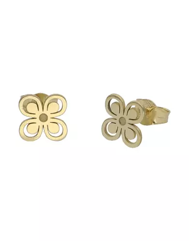 Boucles d'Oreilles Puce Fleur en Or