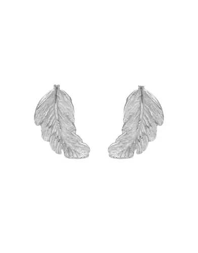 Boucles d'Oreilles Puce Plume en Or