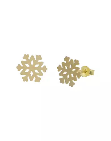 Boucles d'Oreilles Flocon en Or