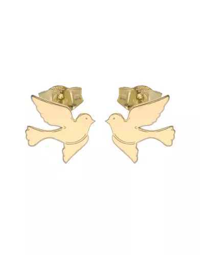 Boucles d'Oreilles Puce Colombe en Or