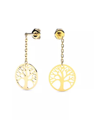 Boucles d'Oreilles Pendantes Arbre de Vie