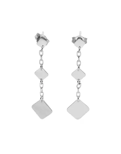 Boucles d'Oreilles 3 Losanges en Or