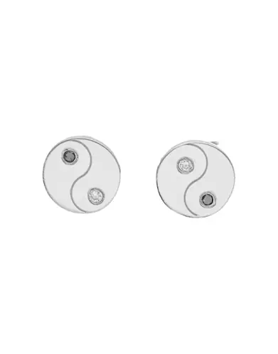 Boucles d'Oreilles Yin Yang en Or