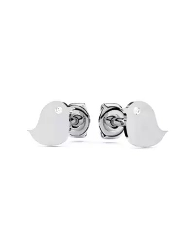 Boucles d'Oreilles Oiseau et Diamant