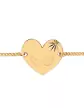 Bracelet Coeur Soleillé Diamant Chaîne Gourmette Pré Illustrée Ailes d'Ange pour enfant
