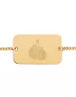 Bracelet Rectangle Chaîne Gourmette Pré Illustrée Gants de Boxe pour homme