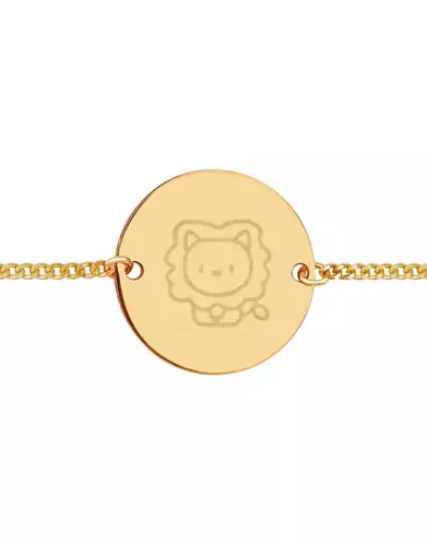 Bracelet Rond Chaîne Gourmette Pré Illustrée Zodiaque Enfantin