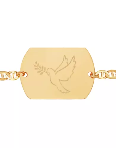 Bracelet Militaire Chaîne Marine Pré Illustrée Colombe pour enfant