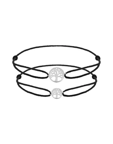 Duo Bracelets Cordons Arbre de Vie en Or pour Maman et Enfant