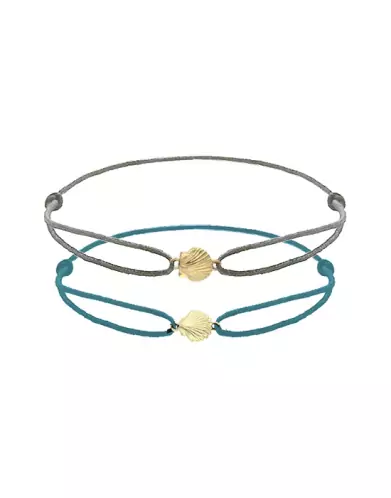 Duo Bracelets Cordons Coquillage Maman Enfant