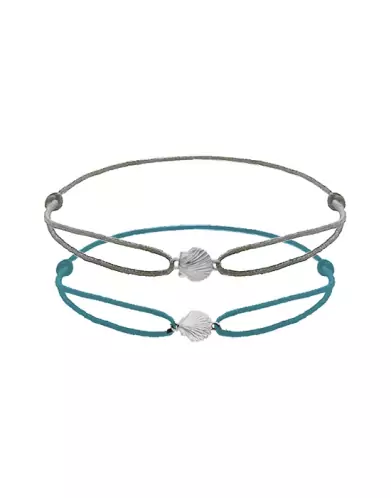 Duo Bracelets Cordons Coquillage Maman Enfant