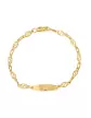 Bracelet Identité Bébé plaque Ovale Maille Filigrane