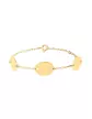 Bracelet Trois Médailles Ovales en Or Personnalisable
