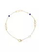 Bracelet Infini Or Jaune 18K et Pierres Lapis Lazuli