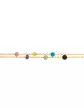 Bracelet Or jaune 18K Double Rang Or et Pierres Fines Mates