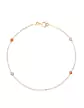 Bracelet Or jaune 18K Pierres Fines blanches et bordeaux