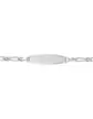 Bracelet Identité Bébé plaque ovale brossée Maille alternée 1/1