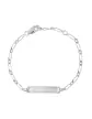 Bracelet Identité Bébé plaque brossée rectangle Maille alternée