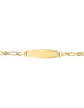 Bracelet Identité Bébé plaque ovale brossée Maille alternée 1/1