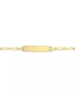 Bracelet Identité Bébé plaque brossée rectangle Maille alternée