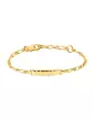 Bracelet Identité Bébé plaque rectangle étoilée Maille alternée