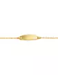 Bracelet Identité Bébé plaque ovale Large Maille Forçat Biseautée
