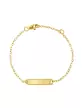 Bracelet Identité Bébé plaque Rectangle Brossée Biseautée Maille forçat