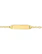 Bracelet Identité Bébé plaque Rectangle Brossée Biseautée Maille forçat