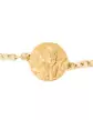 Bracelet Médaille Ronde Ange en Or Jaune 18K